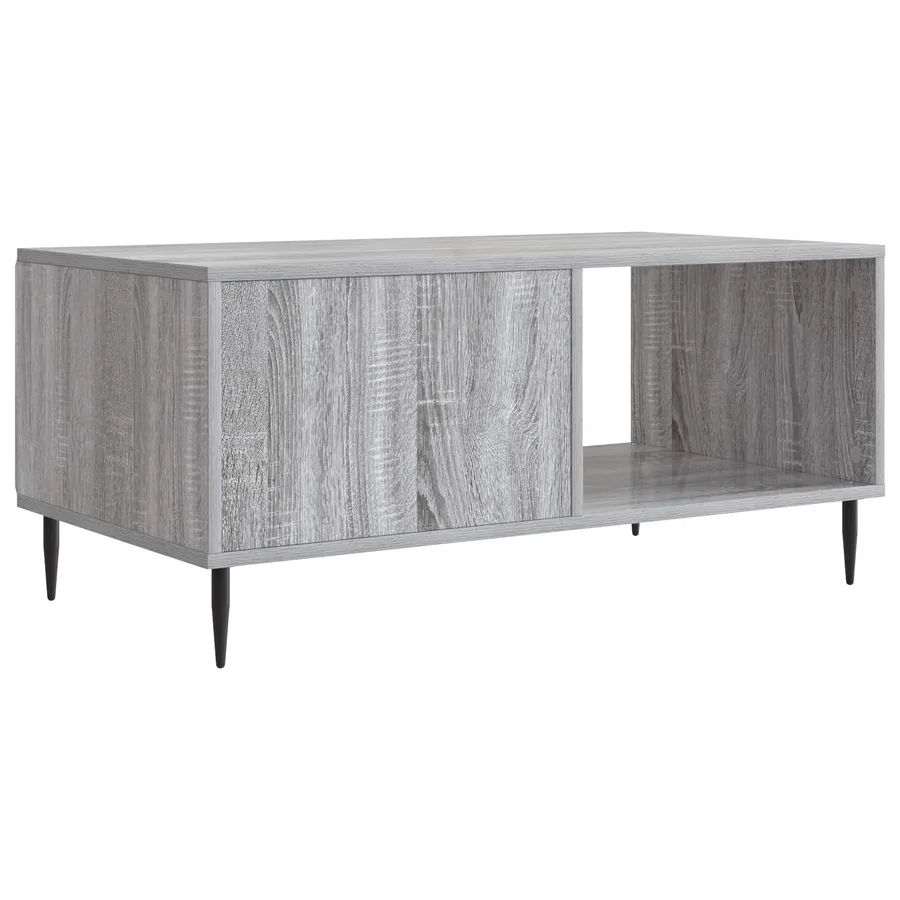 Table basse Sonoma gris 90 x 50 x 40 cm Bois d'ingénierie - 7