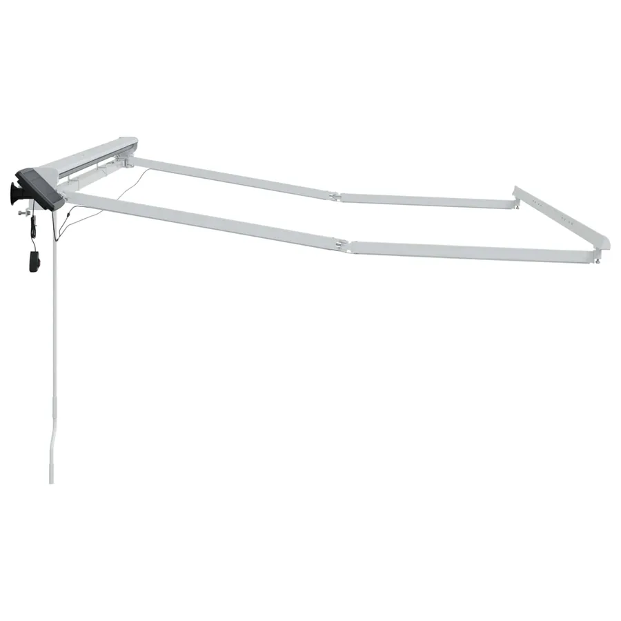 Cadre de store manuel avec LEDs Blanc 3 x 2 m Aluminium - 6