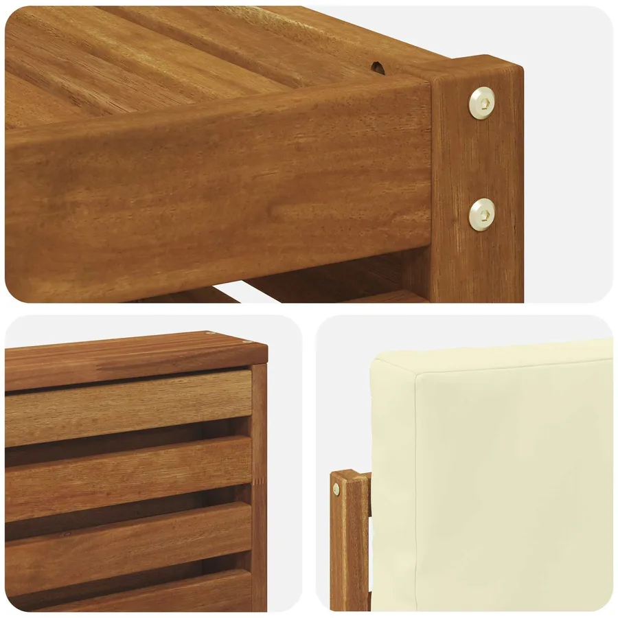 Ensembles de canapés avec coussin 6 pcs Naturel et Crème - 6