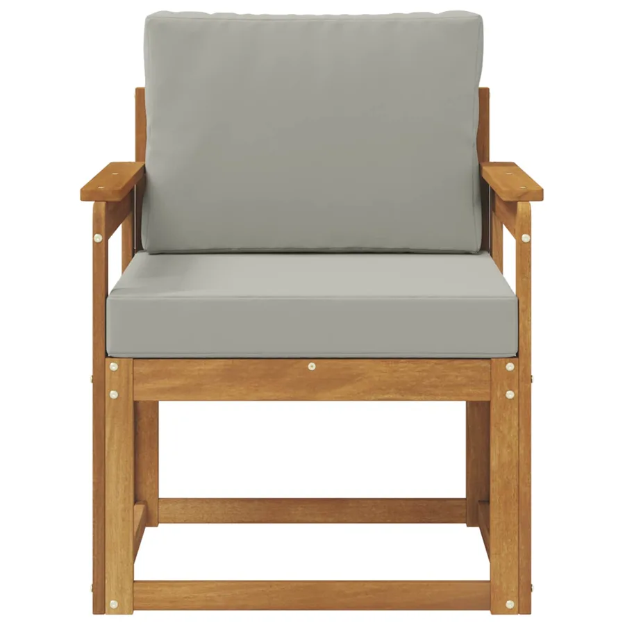 Canapé d’extérieur Bois d'acacia massif et polyester - 3