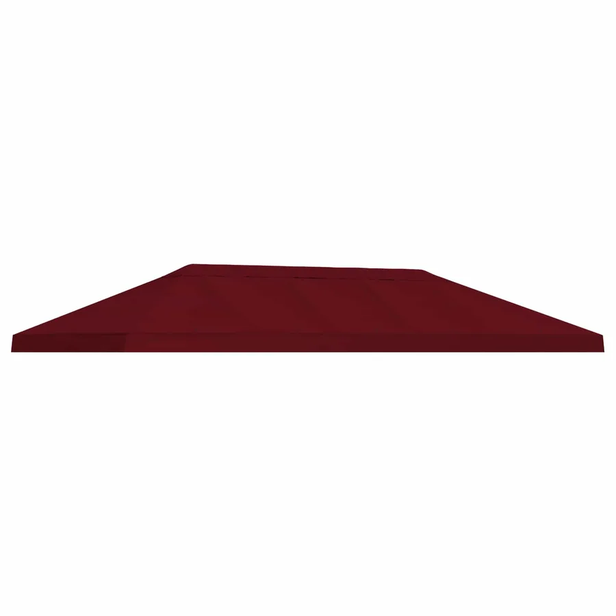 Housse de canopée de gazebo 6 x 3 m Bordeaux Polyester 190 - 2