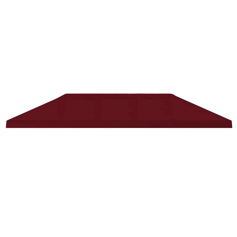 Housse de canopée de gazebo 6 x 3 m Bordeaux Polyester 190 - 3
