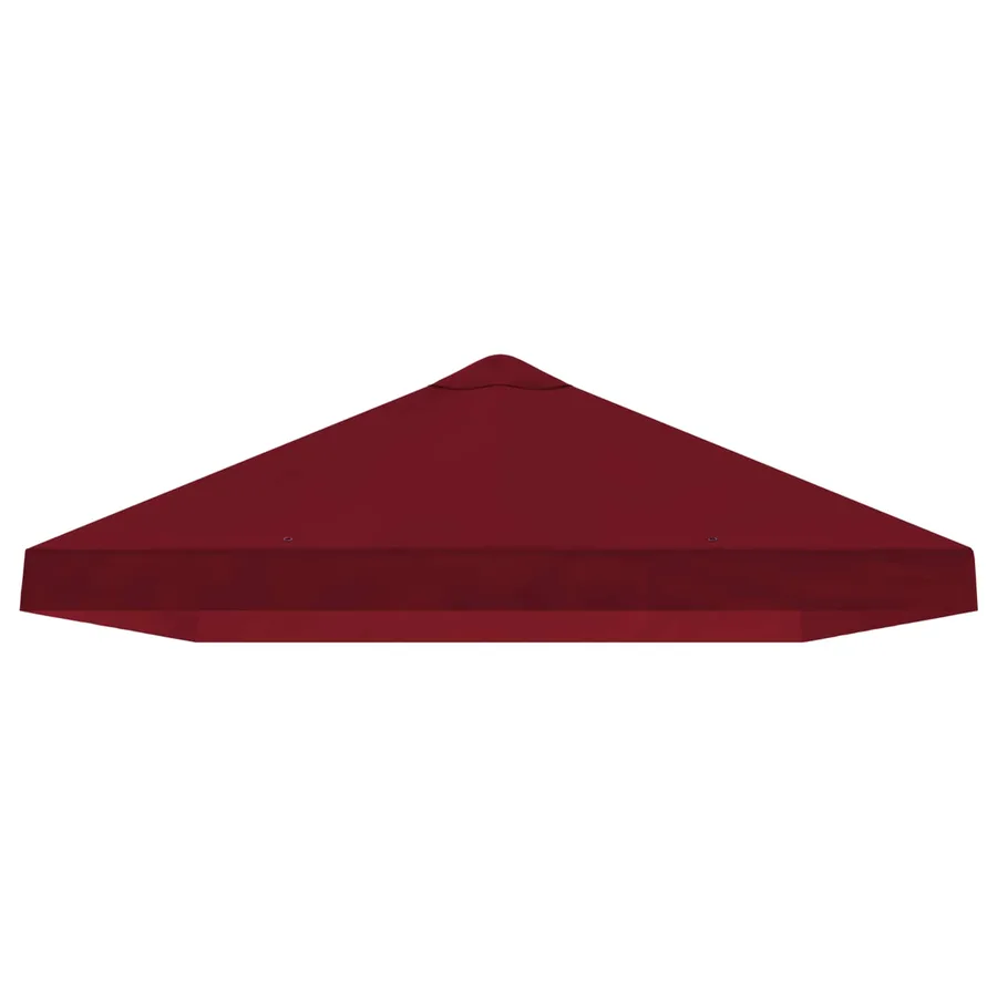 Housse de canopée de gazebo 6 x 3 m Bordeaux Polyester 190 - 4