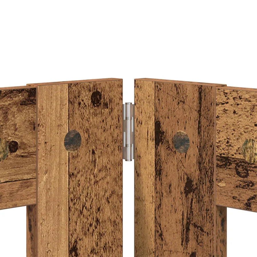 Porte de chien pliable avec supports 4 pcs Bois ancien 241 cm - 4