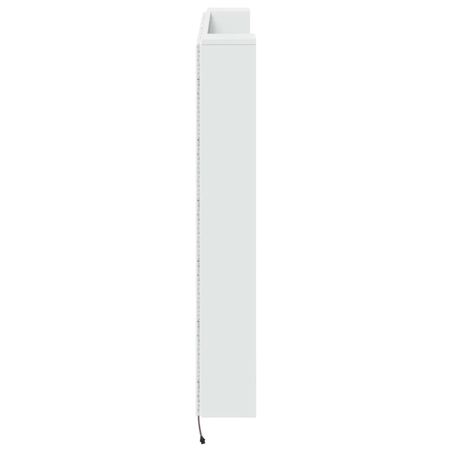 Cabinet de Tête de Lit avec LED Blanc 140 x 16,5 x 103,5 cm - 6