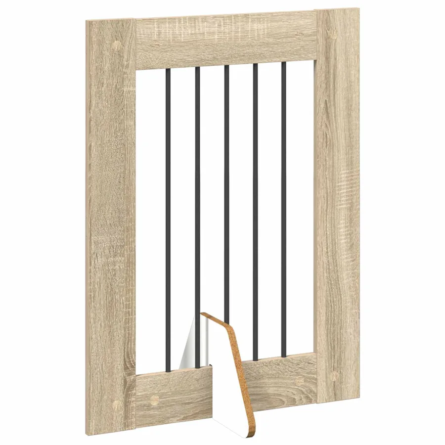 Porte de chien pliable avec supports 2 pcs Chêne Sonoma - 4