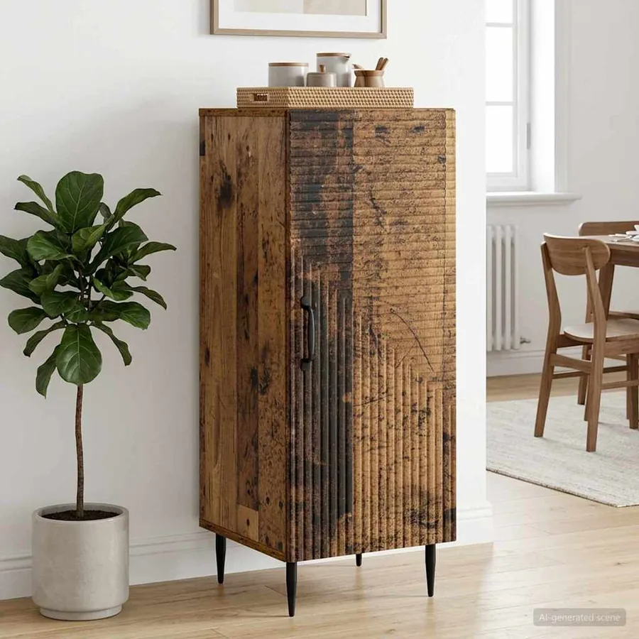 Buffet Bois ancien 33 x 34,5 x 89,5 cm Bois d'ingénierie
