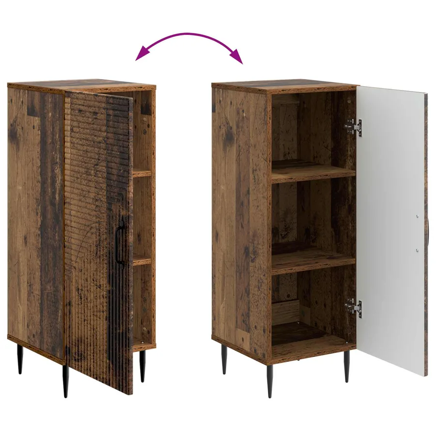 Buffet Bois ancien 33 x 34,5 x 89,5 cm Bois d'ingénierie - 11