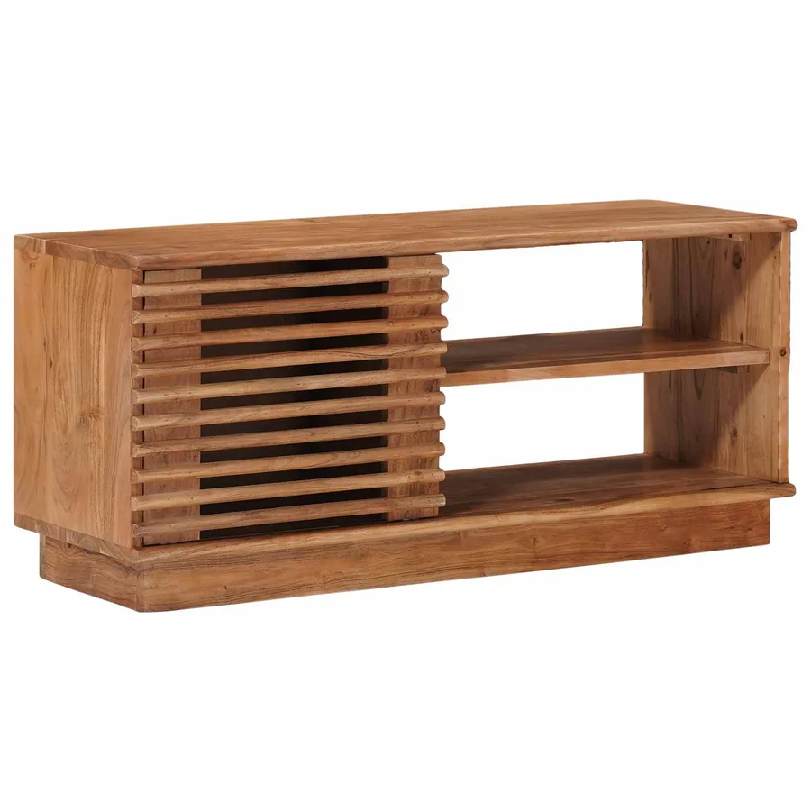 Meuble TV avec stockage avec porte Naturel 90 x 30 x 40 cm - 2