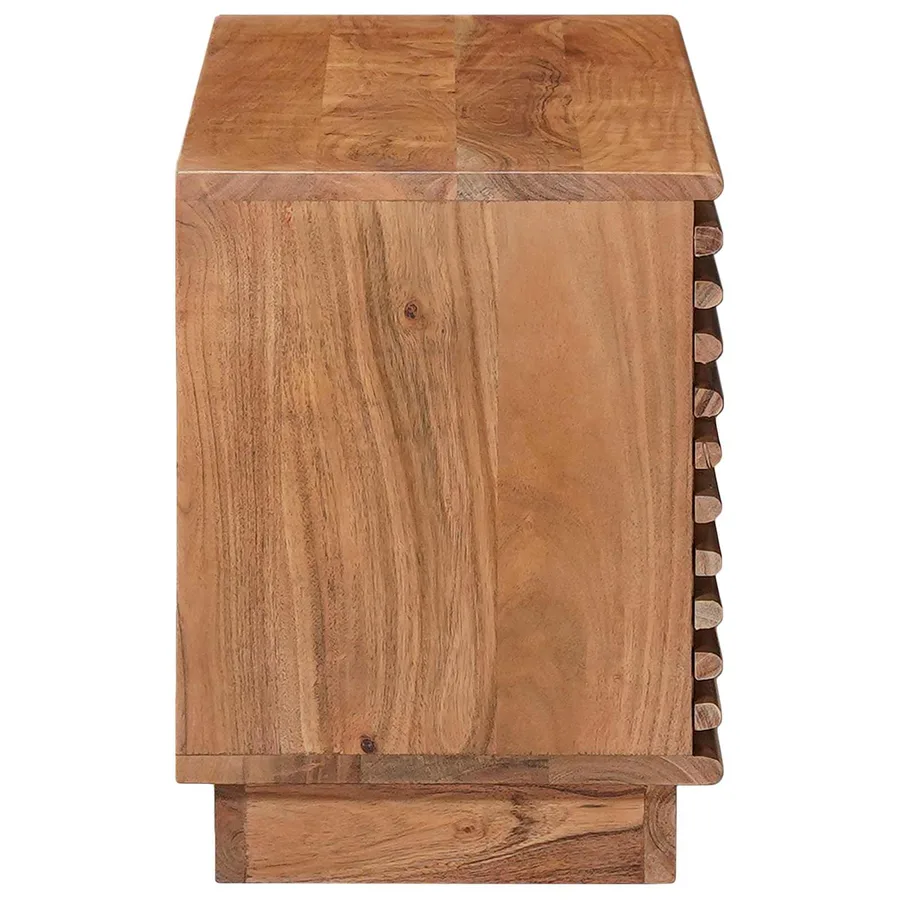 Meuble TV avec stockage avec porte Naturel 90 x 30 x 40 cm - 6