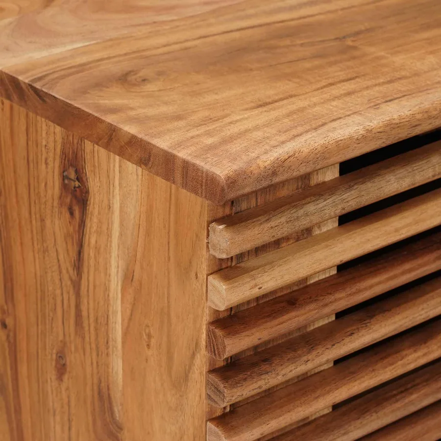 Meuble TV avec stockage avec porte Naturel 90 x 30 x 40 cm - 8