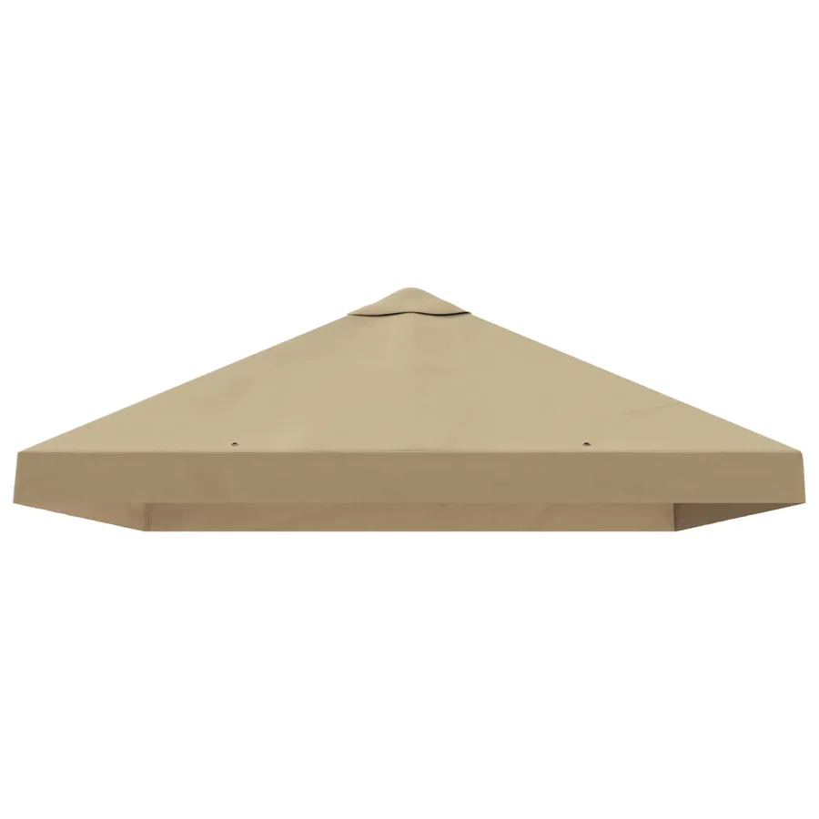 Housse de canopée de gazebo 6 x 3 m Beige Polyester 190 - 4