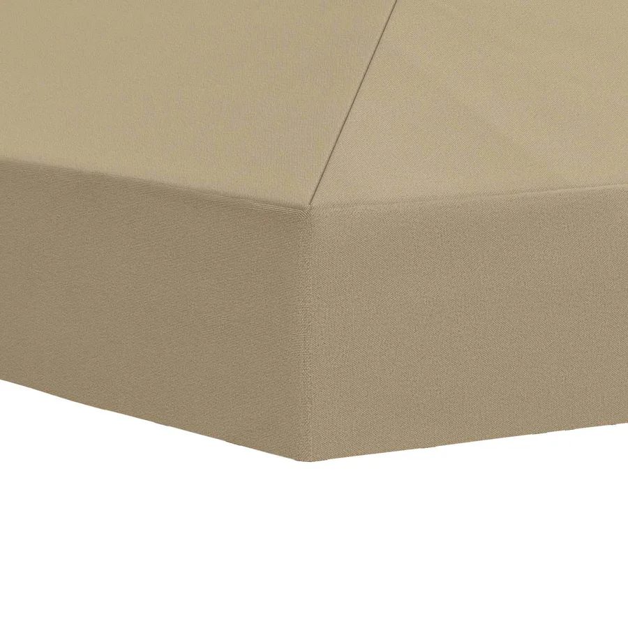 Housse de canopée de gazebo 6 x 3 m Beige Polyester 190 - 5