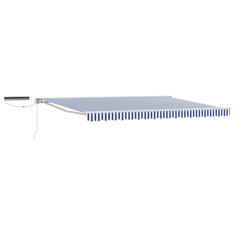 Auvent rétractable électrique Bleu et Blanc 4 × 3 m - 2