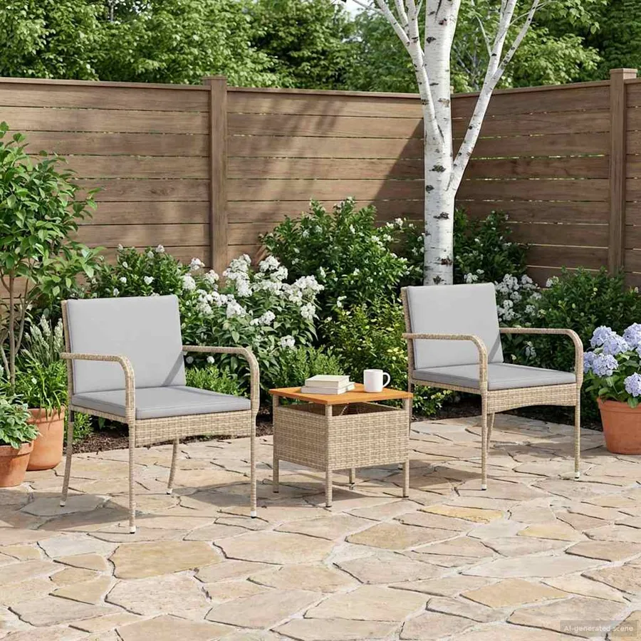 Ensemble de jardin avec coussin acier - 3