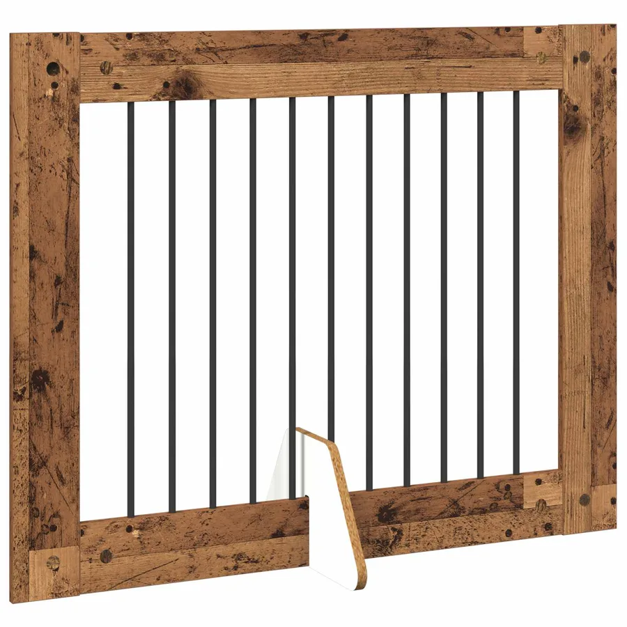 Porte de chien pliable avec supports 4 pcs Bois ancien 401 cm - 3
