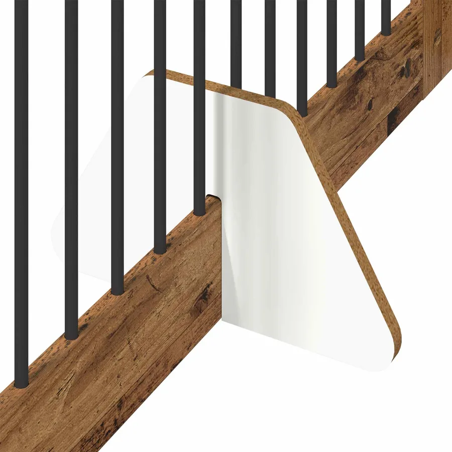 Porte de chien pliable avec supports 4 pcs Bois ancien 401 cm - 5
