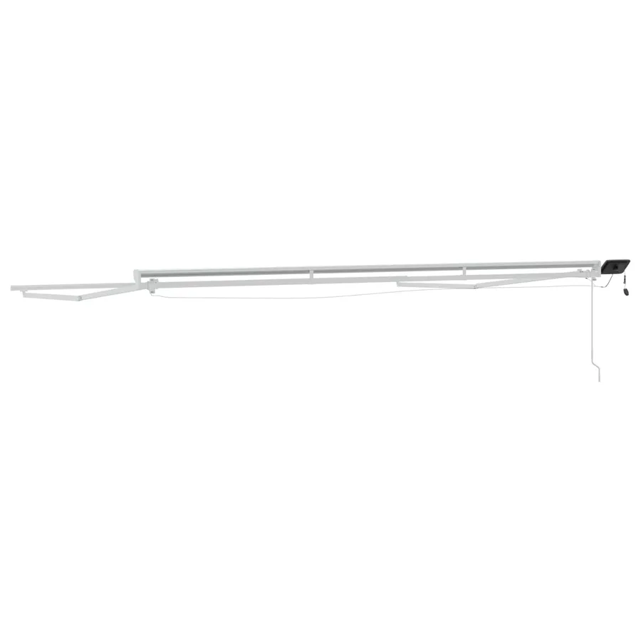 Cadre de store manuel avec LEDs Blanc 4 x 2 m Aluminium - 7
