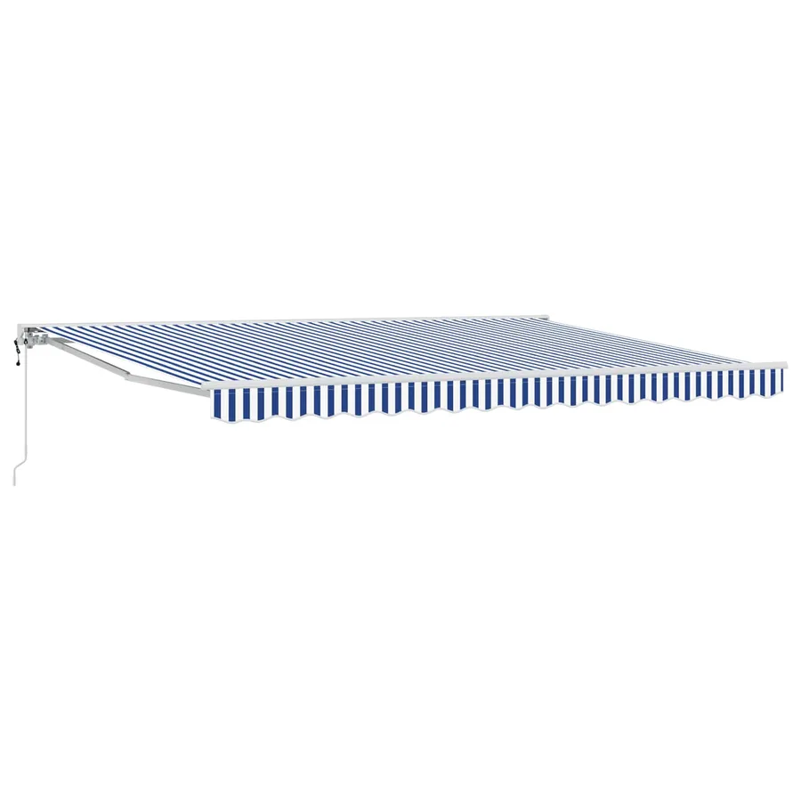 Auvent rétractable électrique Bleu et Blanc 4 × 3 m - 2