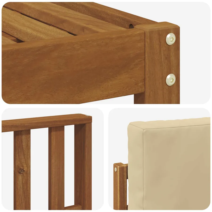 Ensemble de canapés d'extérieur 8 pcs Naturel et Beige - 6
