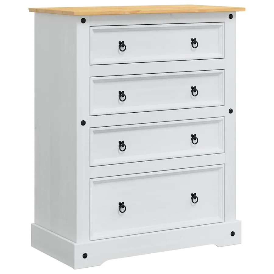Coffres de rangement avec tiroir Corona Blanc 92 x 48 x 114 cm - 2