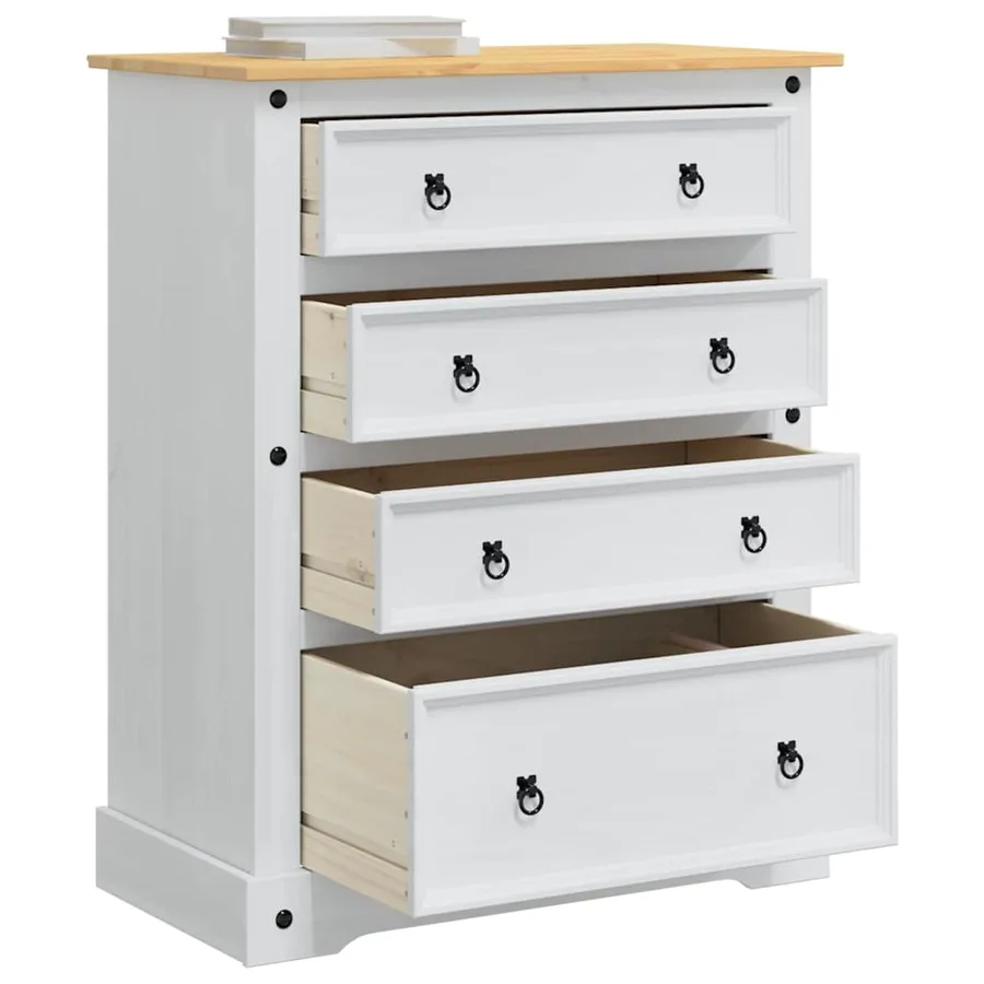 Coffres de rangement avec tiroir Corona Blanc 92 x 48 x 114 cm - 3