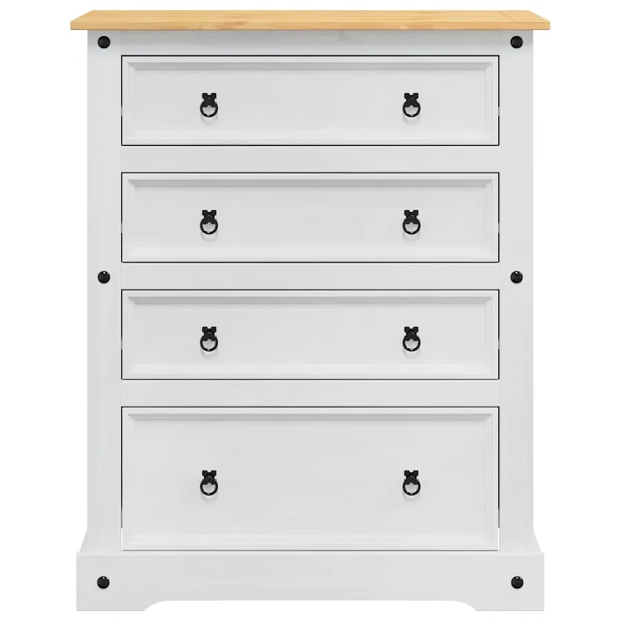 Coffres de rangement avec tiroir Corona Blanc 92 x 48 x 114 cm - 4