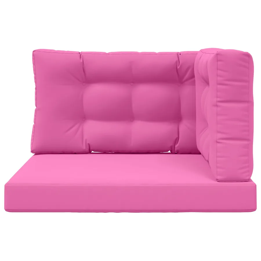 Coussin de canapé d'extérieur 3 pcs Rose Polyester - 6