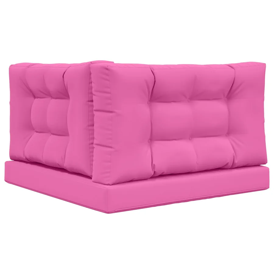 Coussin de canapé d'extérieur 3 pcs Rose Polyester - 7