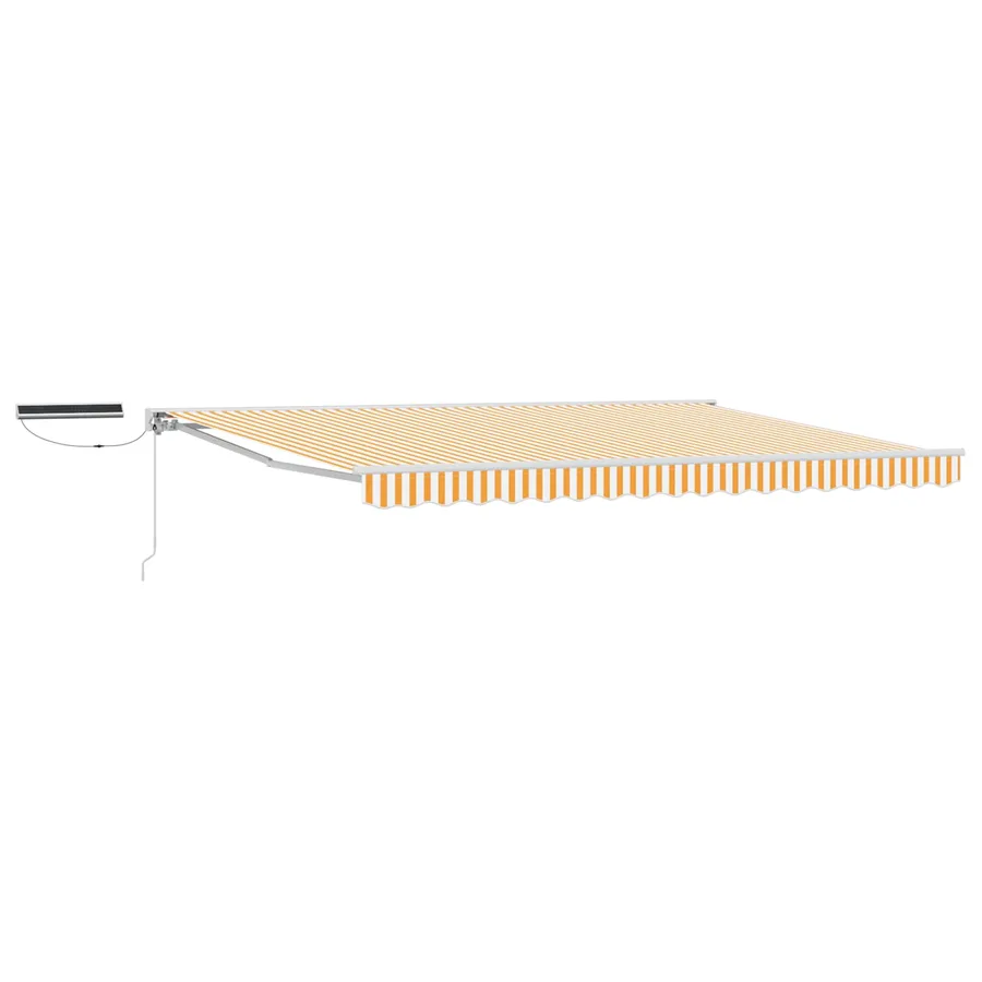 Auvent rétractable électrique Jaune et blanc 5 x 3 m - 2