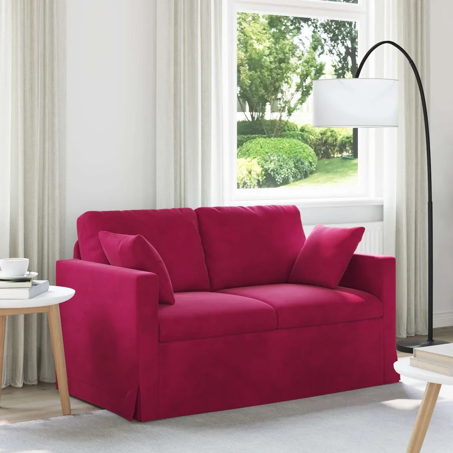 Canapé Bordeaux 138 x 78 x 80 cm Velours
