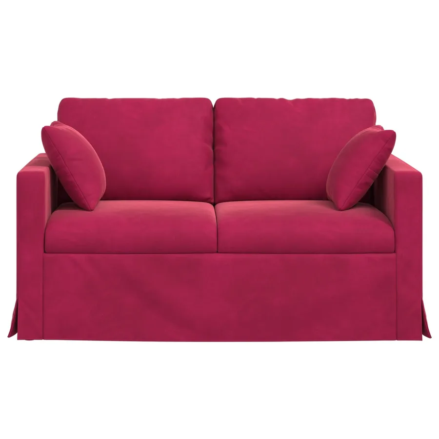 Canapé Bordeaux 138 x 78 x 80 cm Velours - 4