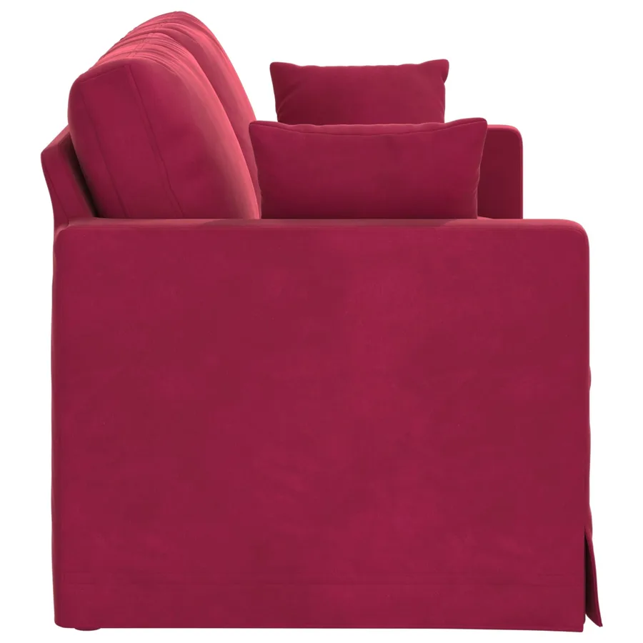 Canapé Bordeaux 138 x 78 x 80 cm Velours - 5