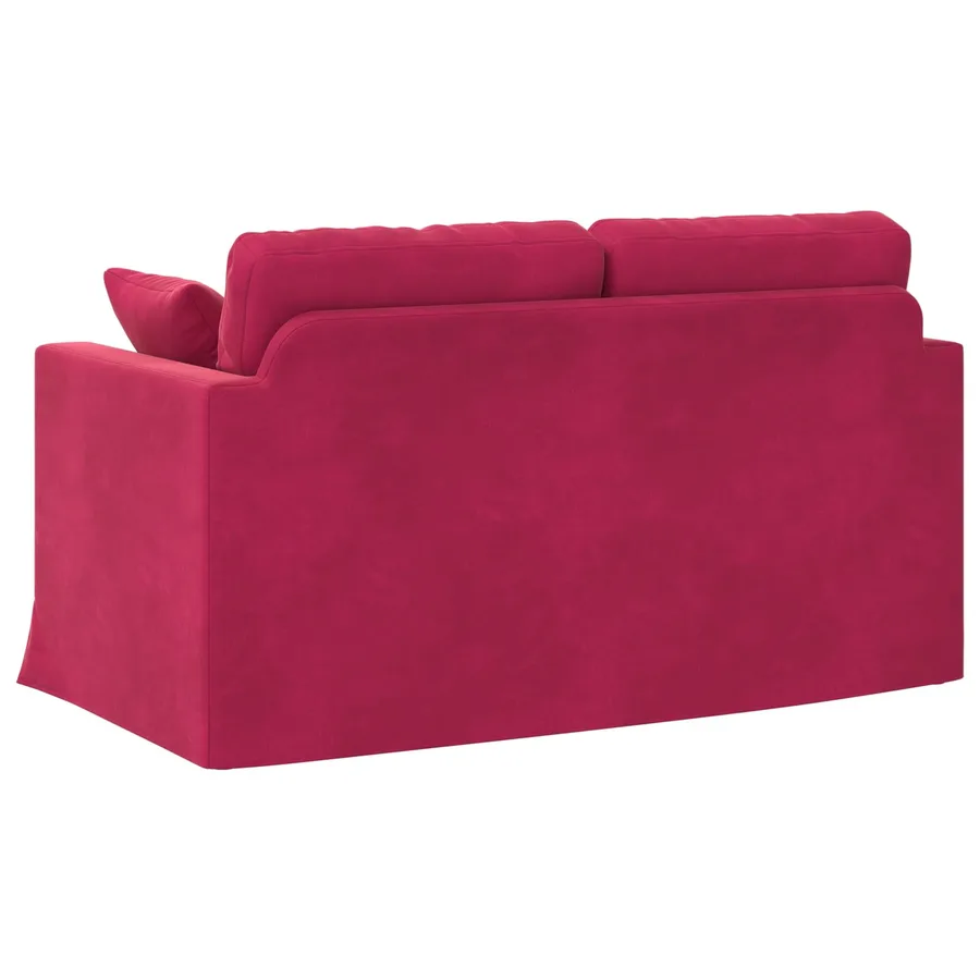 Canapé Bordeaux 138 x 78 x 80 cm Velours - 6