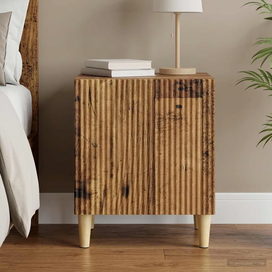 Cabinet de chevet Bois ancien 43 x 34,5 x 50 cm