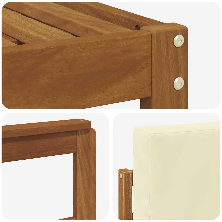 Ensemble de canapés d'extérieur 8 pcs Naturel et Crème - 6
