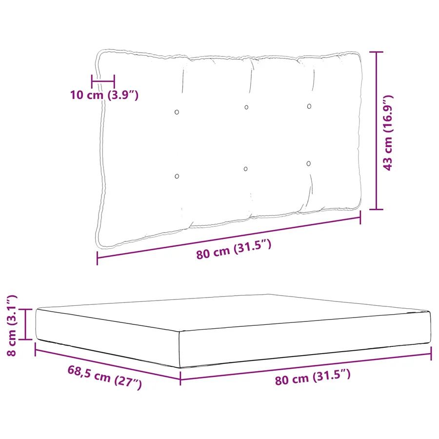 Coussin de canapé d'extérieur Polyester Anthracite - 8