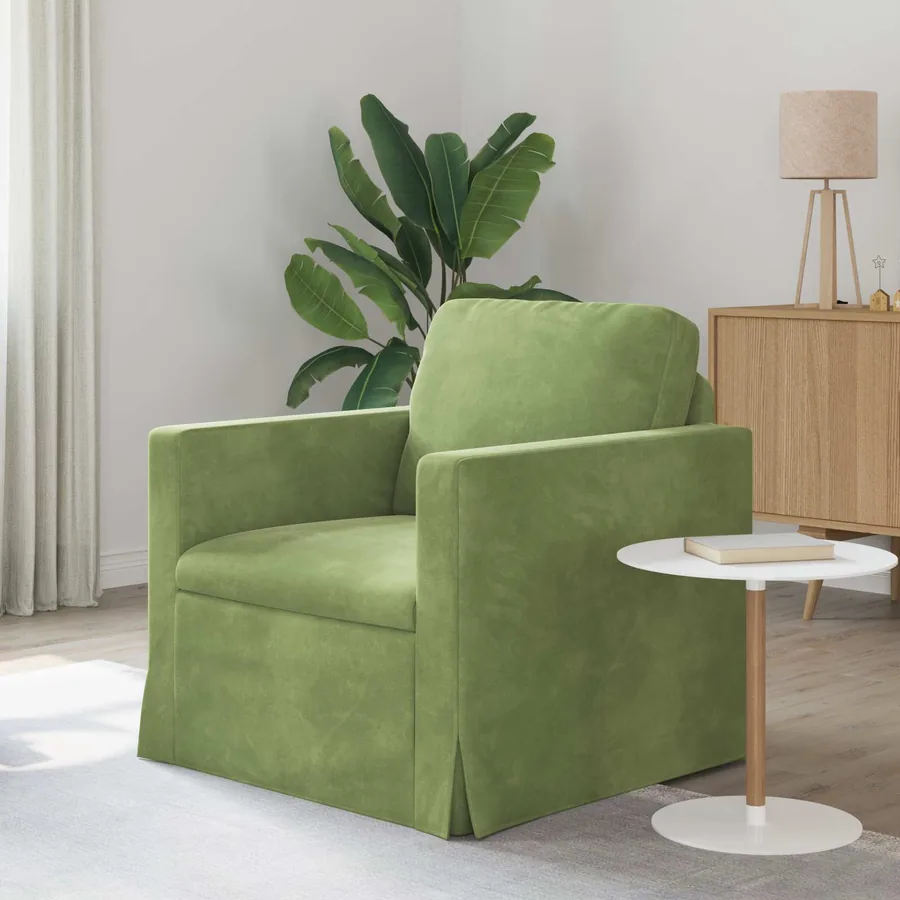 Canapé Vert clair 78 x 78 x 80 cm Velours