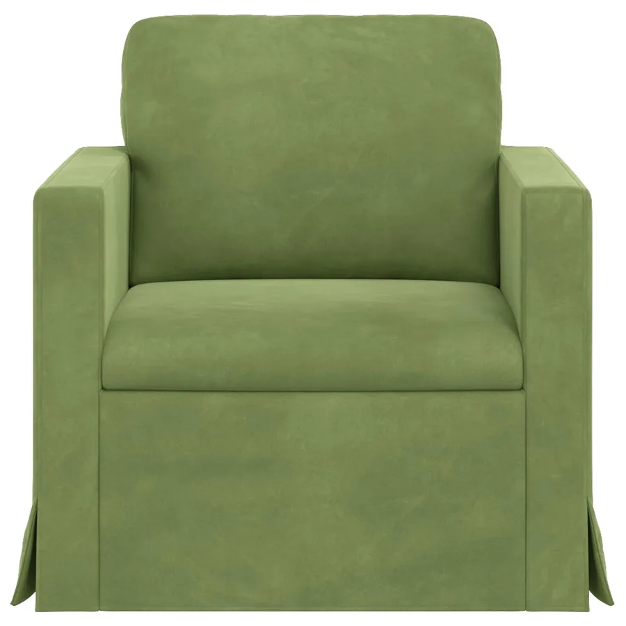 Canapé Vert clair 78 x 78 x 80 cm Velours - 4