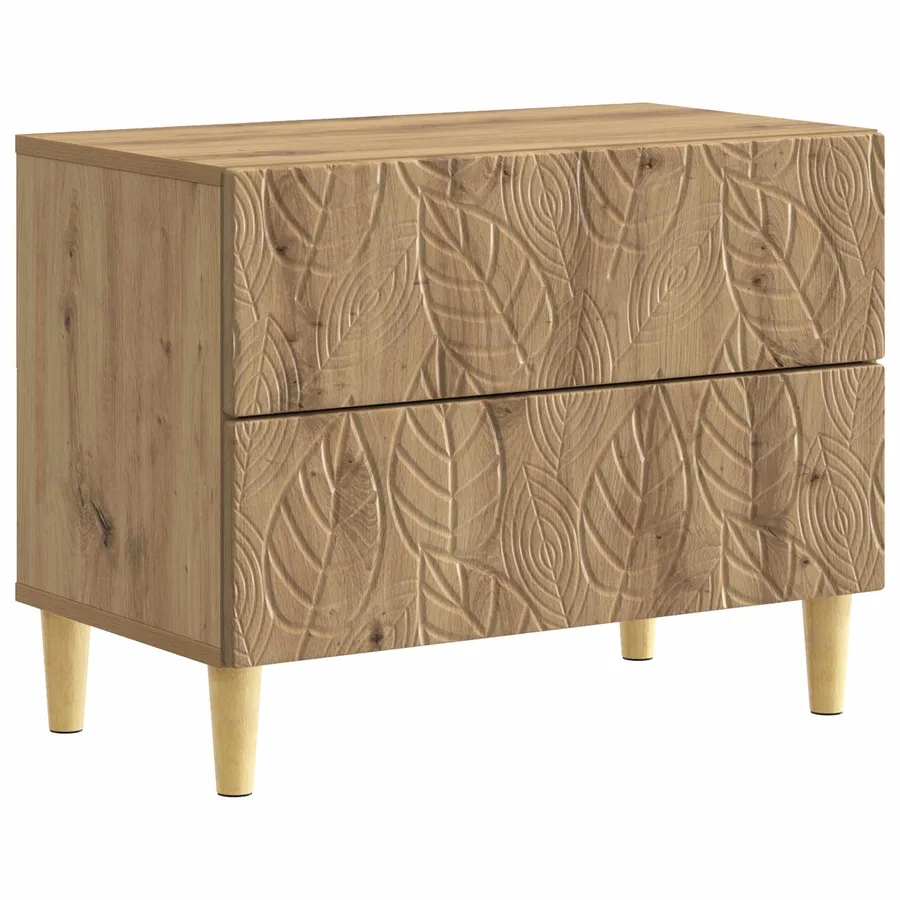 Table de chevet Chêne artisanal 62 x 34,5 x 48 cm - 2