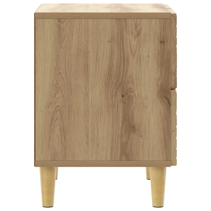 Table de chevet Chêne artisanal 62 x 34,5 x 48 cm - 5
