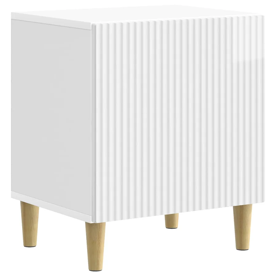 Cabinet de chevet 2 pcs Blanc brillant 43 x 34,5 x 50 cm - 5