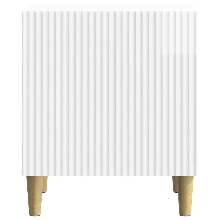 Cabinet de chevet 2 pcs Blanc brillant 43 x 34,5 x 50 cm - 7
