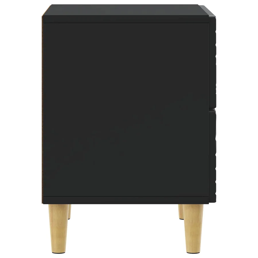 Table de chevet 2 pcs Noir 43 x 34,5 x 48 cm Bois d'ingénierie - 7