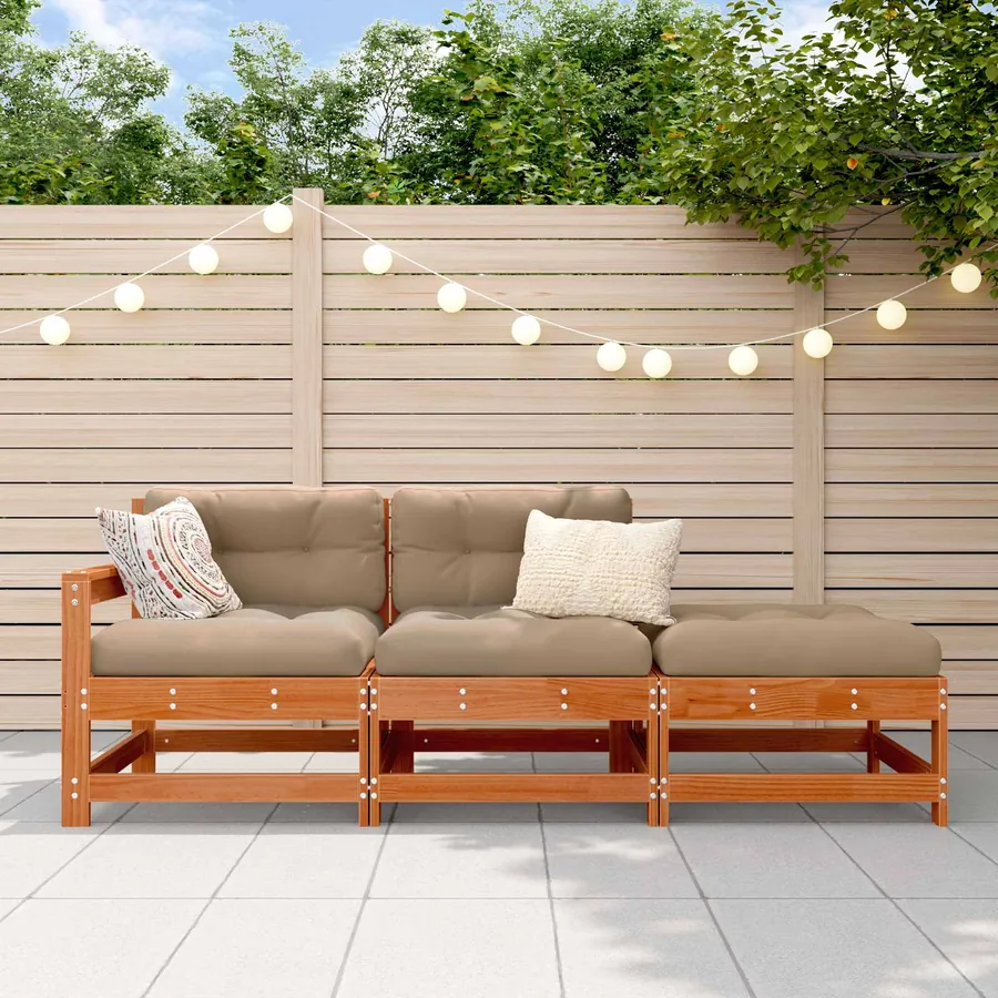 Unité de canapé sectionnel Brun cire 190 x 62 x 70,5 cm
