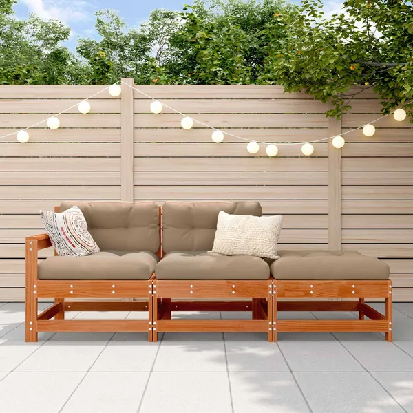Unité de canapé sectionnel Brun cire 190 x 62 x 70,5 cm