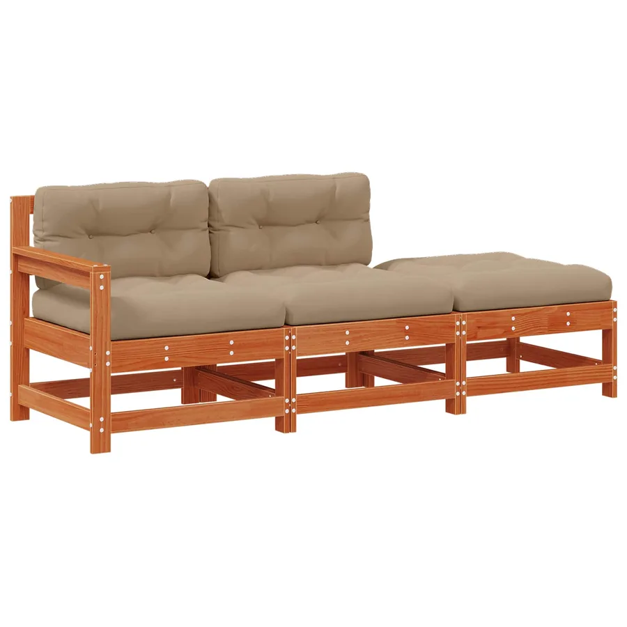 Unité de canapé sectionnel Brun cire 190 x 62 x 70,5 cm - 2