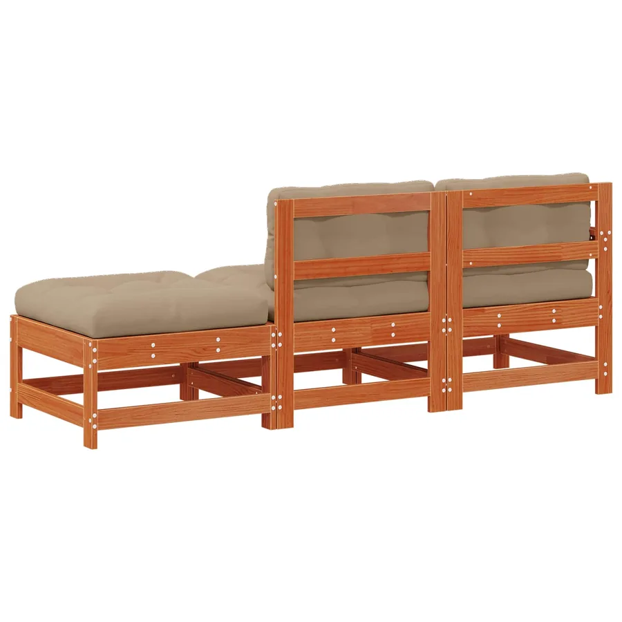 Unité de canapé sectionnel Brun cire 190 x 62 x 70,5 cm - 7
