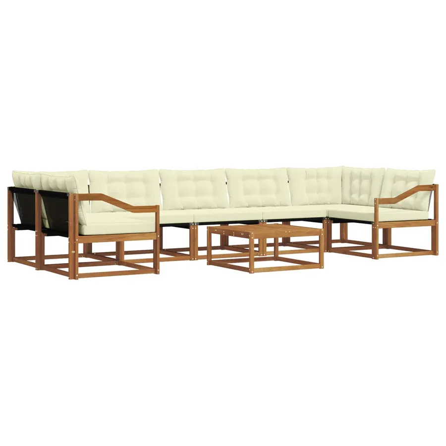Ensemble de canapés d'extérieur 8 pcs Naturel et Crème - 2