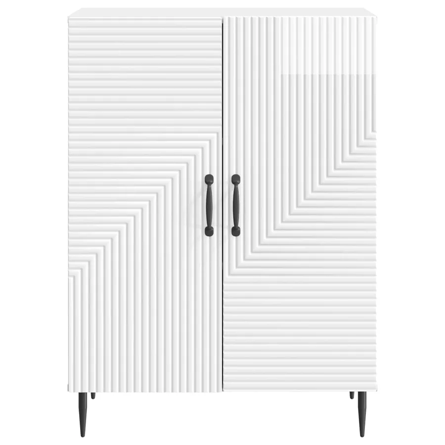 Buffet Blanc brillant 66 x 34,5 x 89,5 cm Bois d'ingénierie - 6